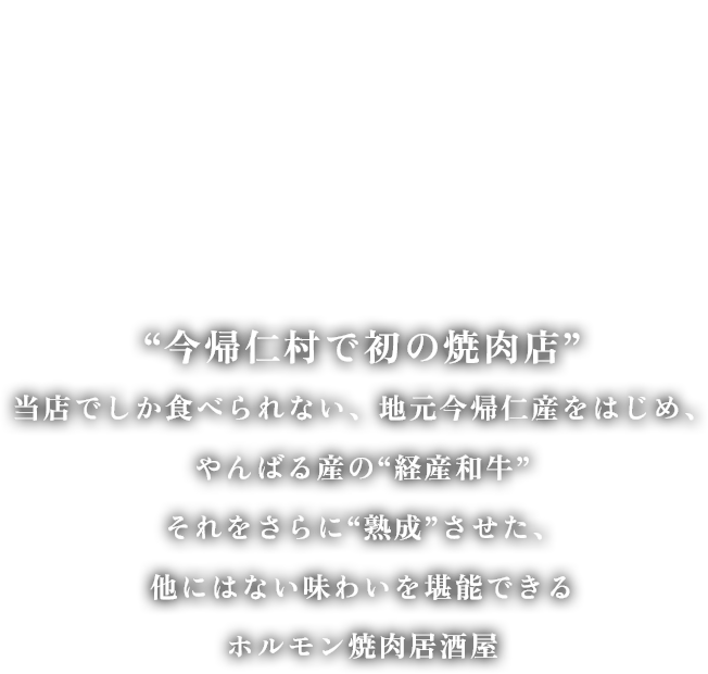 今帰仁村の和牛をふんだんに使ったメニューが堪能できるホルモン焼肉居酒屋